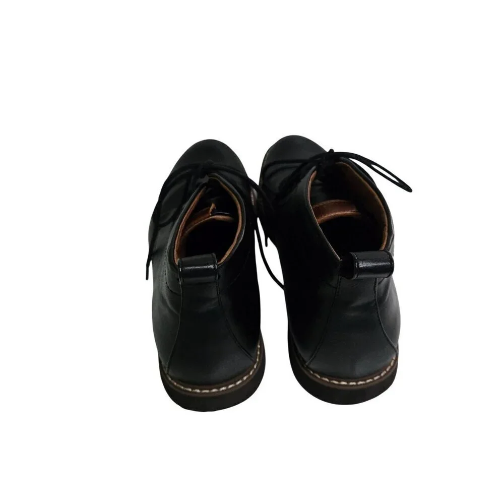 Tommy Hilfiger Gibby Cap Toe Black Leather Chukka Boots Size 11.5/45